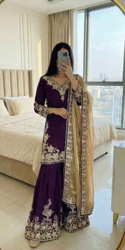 SRK 5244 Purple in Chinon Silk Lace Work & Embroidery Work Salwar Suit . Special Price ₹2399. Delivery 4-6 Working Days. Shop now. | Jump Suits, Tops & Bottoms, Track Suits, Salwar suit, Casual Suits, Creative suits, Designer Suits, Palazzo Suits, Party Wear Suits, Patiala Suits, Straight Suits, Trendy Wear