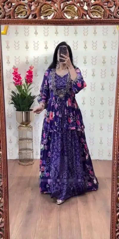 PC 534 Purple Chinon Lehenga Choli with Thread Embroidery & Embroidery Work. Festive Deal βΉ2449. Delivery 4-6 Working Days. Shop now. | Lehenga, Bollywood Lehenga, Creative Lehenga, Designer Lehenga, Embroidered Lehenga, Party Wear Lehenga