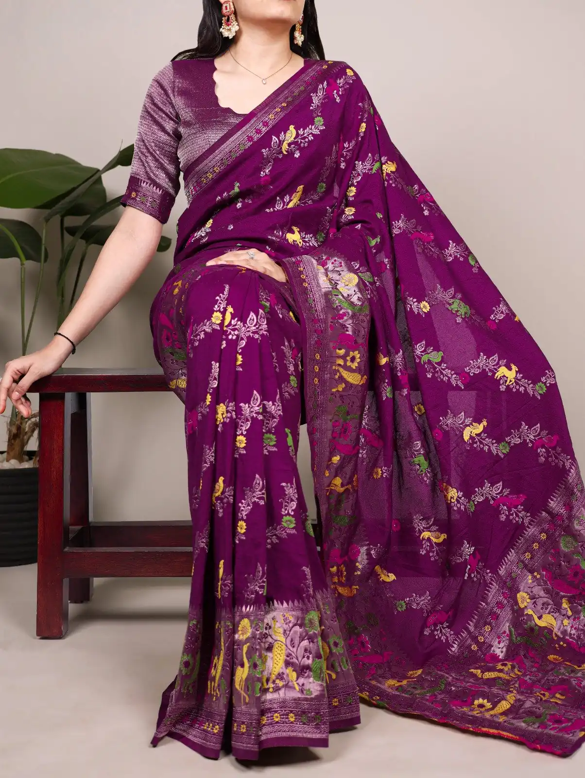 YNF 7907 Purple Nylon Weaving Work Saree Perfect for Wedding, Party, Baby Shower, Holi, Ethnic Day – . Available at ₹2149 only. Delivery 4-6 Working Da | Sarees, Bollywood Sarees, Creative Sarees, Designer Sarees, Embroidered Sarees, Ethnic Saree, Modern Digital sarees, Party Wear Sarees