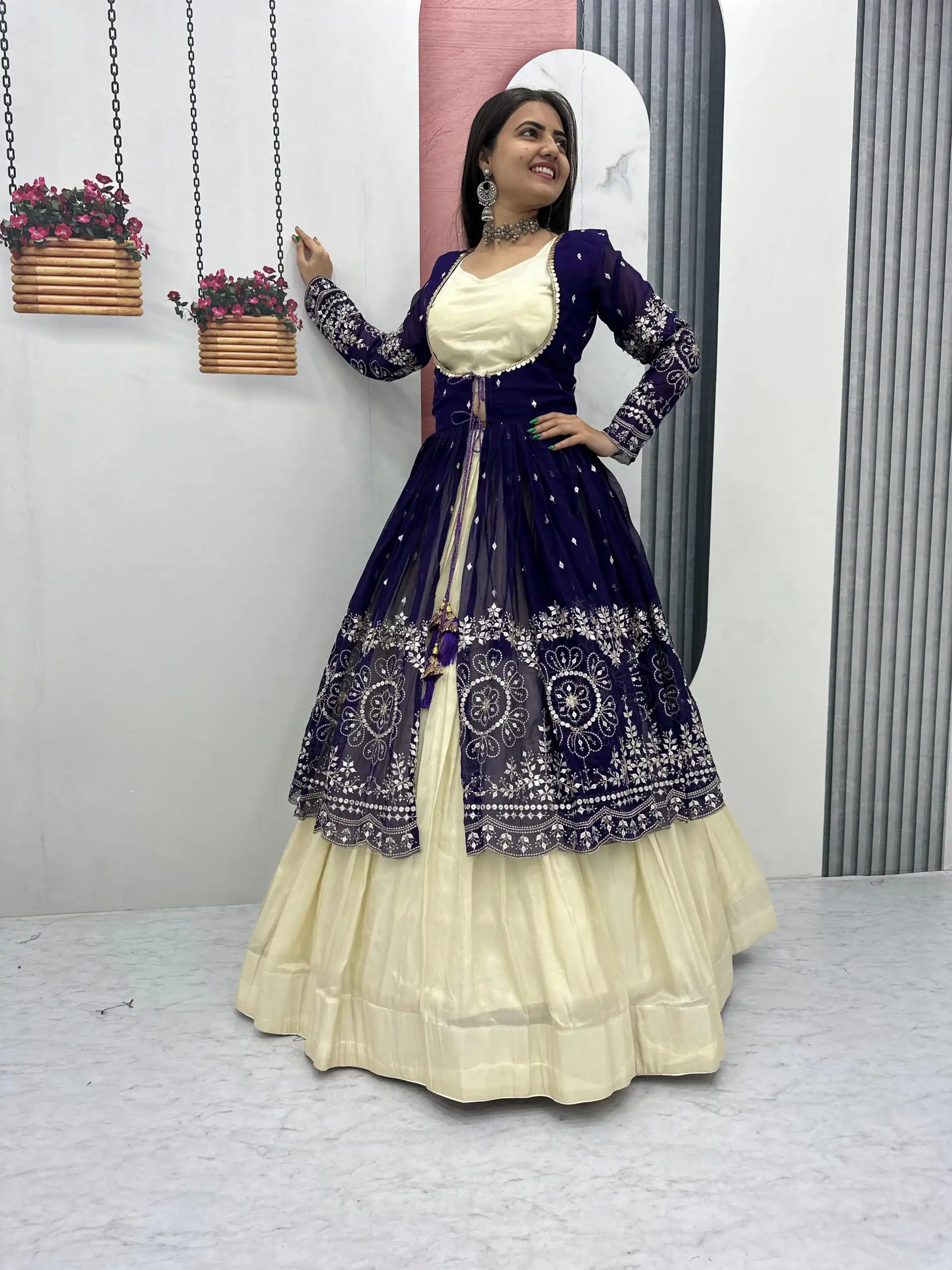 PC 556 Purple Color Simar Cosmos Lehenga Choli with Designer Work. Special Price ₹3049. Delivery 4-6 Working Days. Shop now. | Lehenga, Bollywood Lehenga, Creative Lehenga, Designer Lehenga, Embroidered Lehenga, Party Wear Lehenga