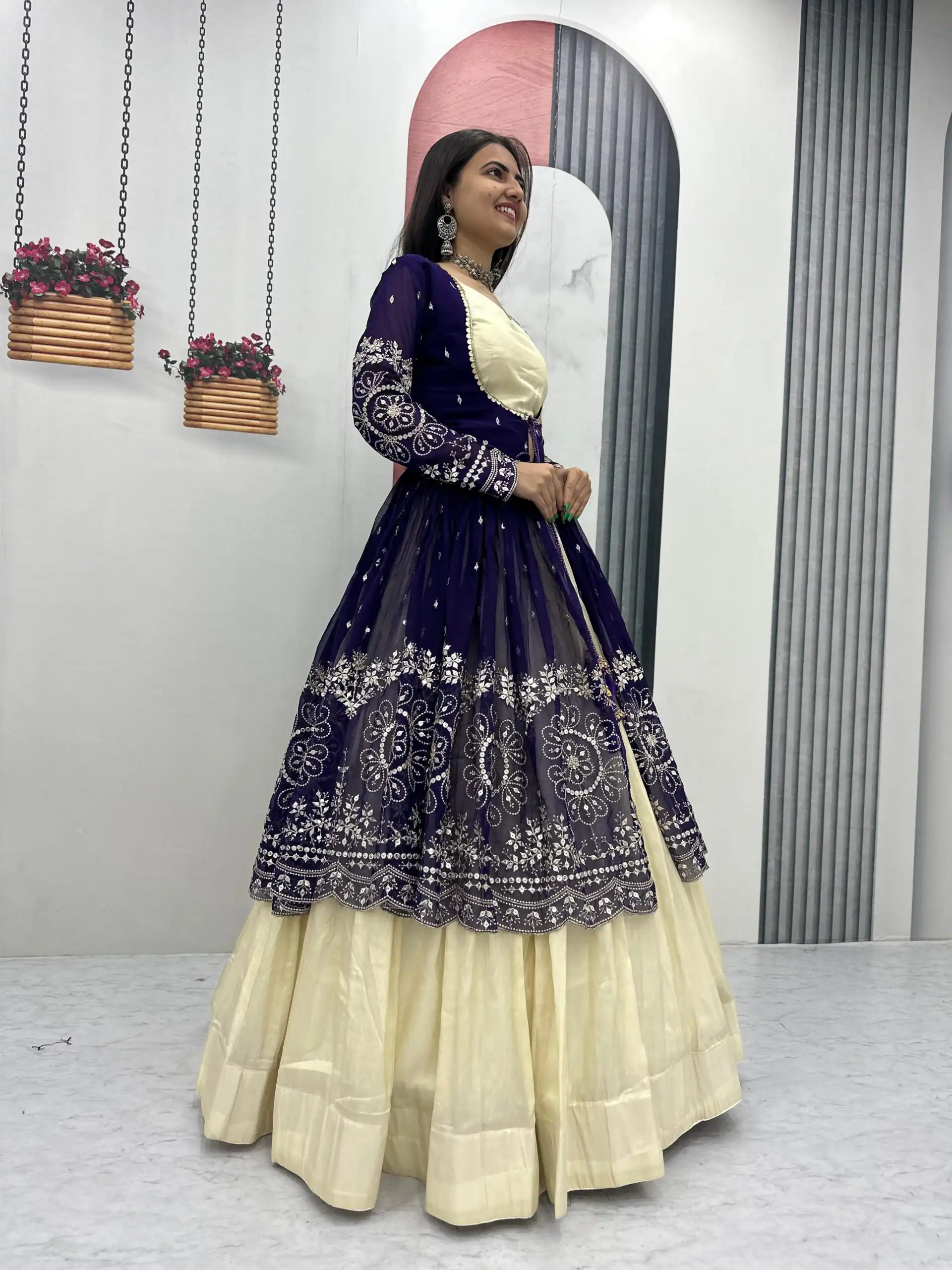 PC 556 Purple Color Simar Cosmos Lehenga Choli with Designer Work. Special Price ₹3049. Delivery 4-6 Working Days. Shop now. | Lehenga, Bollywood Lehenga, Creative Lehenga, Designer Lehenga, Embroidered Lehenga, Party Wear Lehenga