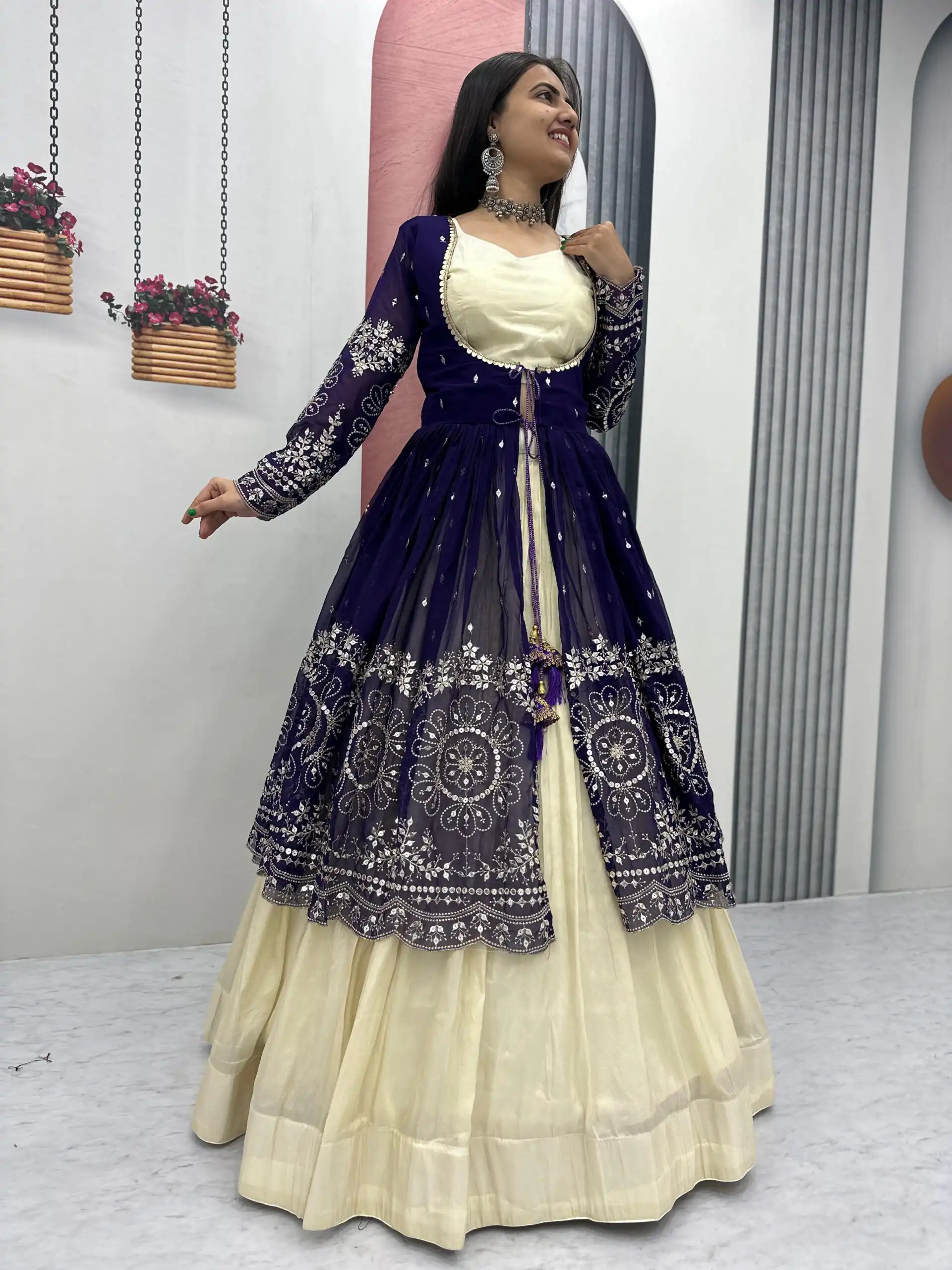 PC 556 Purple Color Simar Cosmos Lehenga Choli with Designer Work. Special Price ₹3049. Delivery 4-6 Working Days. Shop now. | Lehenga, Bollywood Lehenga, Creative Lehenga, Designer Lehenga, Embroidered Lehenga, Party Wear Lehenga