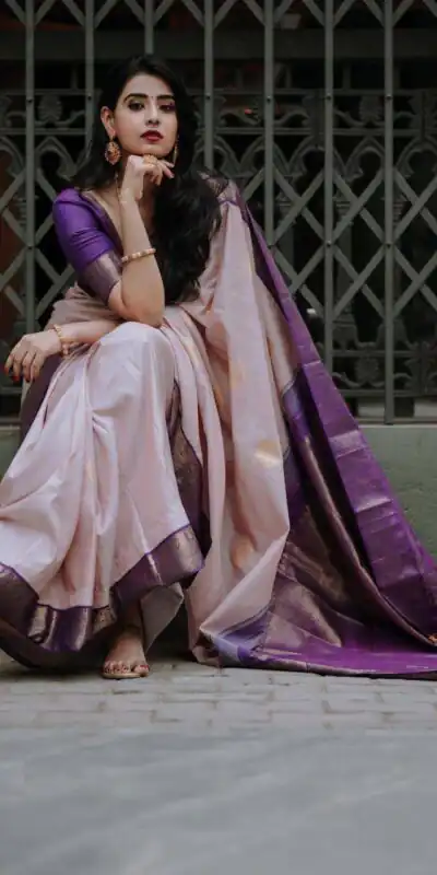 KPR 224 Purple Color Soft Lichi Silk Saree with Lace Border & Lace Work. Best Price ₹1449. Delivery 4-6 Working Days. Shop now. | Sarees, Bollywood Sarees, Creative Sarees, Designer Sarees, Embroidered Sarees, Ethnic Saree, Modern Digital sarees, Party Wear Sarees