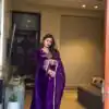 Purple Velvet Embroidery Work Salwar Suit