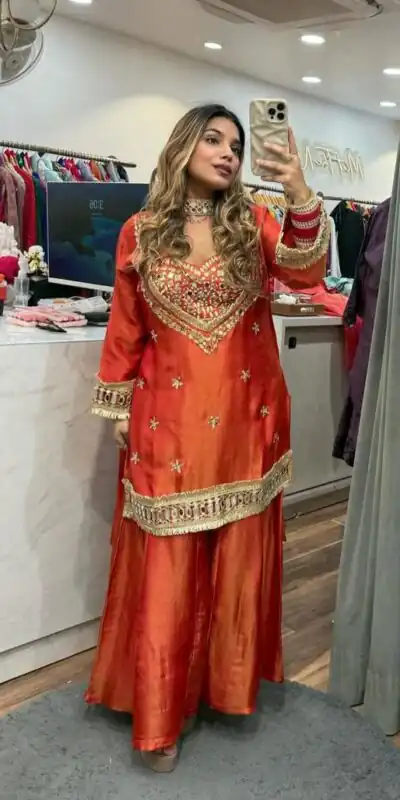 LG 2015 Red Cosmos Salwar Suit Perfect for Wedding, Party, Karwa Chauth, Eid, Holi – . Exclusive Offer ₹2099. Delivery 4-6 Working Days. Shop now. | Jump Suits, Salwar suit, Casual Suits, Creative suits, Designer Suits, Palazzo Suits, Party Wear Suits, Patiala Suits, Straight Suits