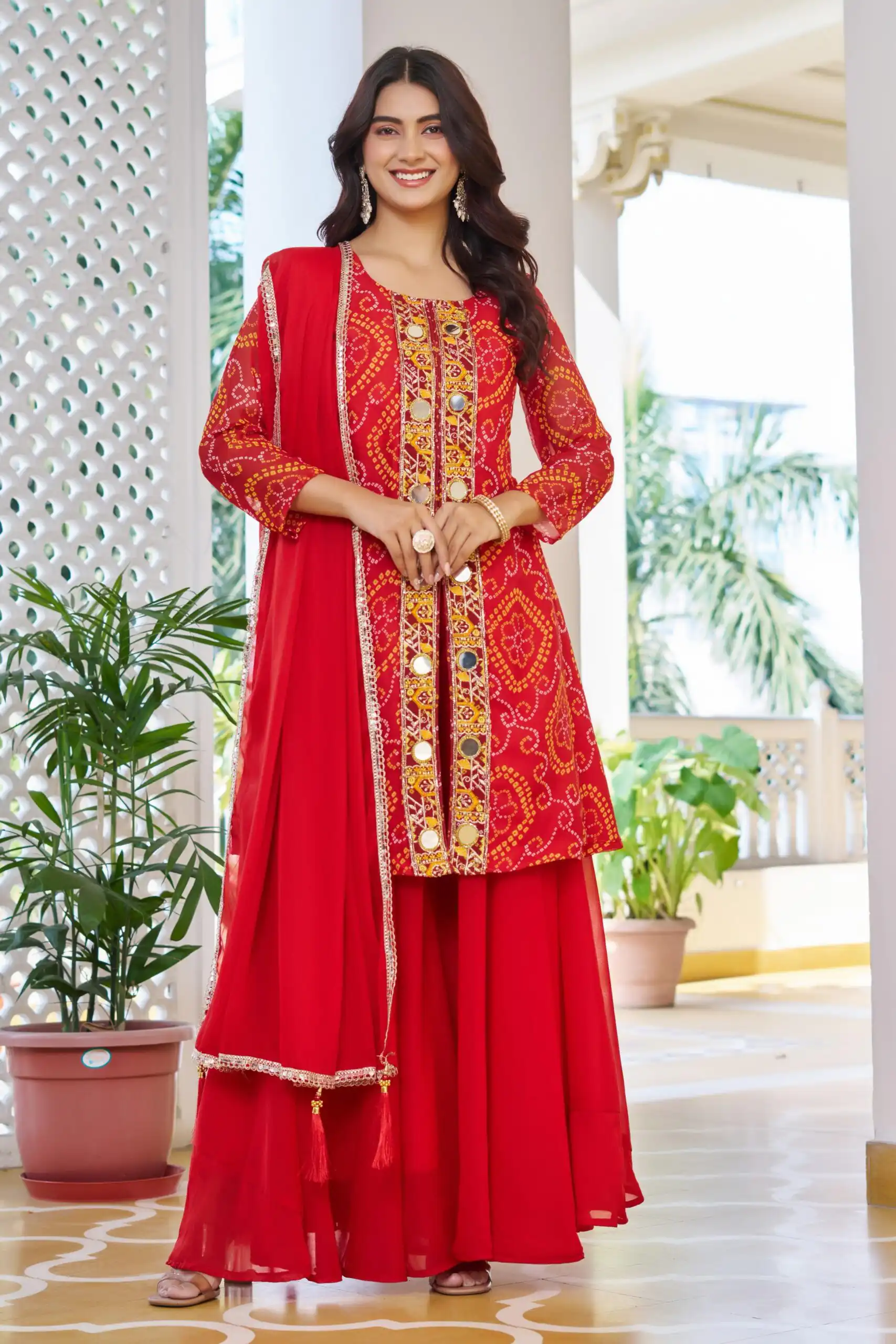 Ram 148 Red in Georgette Badhani print Embroidery Work & Mirror Work Salwar Suit . Exclusive Offer ₹2149. Delivery 4-6 Working Days. Shop now. | Jump Suits, Tops & Bottoms, Track Suits, Salwar suit, Casual Suits, Creative suits, Designer Suits, Palazzo Suits, Party Wear Suits, Patiala Suits, Straight Suits, Trendy Wear