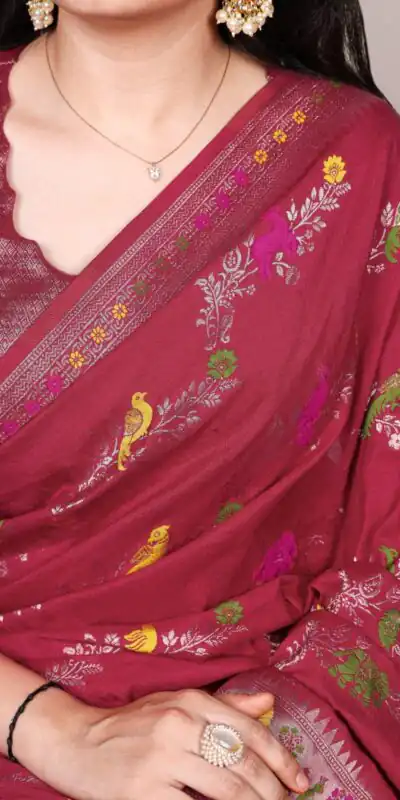 YNF 7907 Red Nylon Weaving Work Saree Perfect for Wedding, Party, Baby Shower, Holi, Ethnic Day – . Available at ₹2149 only. Delivery 4-6 Working Da | Sarees, Bollywood Sarees, Creative Sarees, Designer Sarees, Embroidered Sarees, Ethnic Saree, Modern Digital sarees, Party Wear Sarees