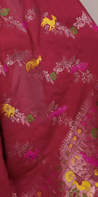 YNF 7907 Red Nylon Weaving Work Saree Perfect for Wedding, Party, Baby Shower, Holi, Ethnic Day – . Available at ₹2149 only. Delivery 4-6 Working Da | Sarees, Bollywood Sarees, Creative Sarees, Designer Sarees, Embroidered Sarees, Ethnic Saree, Modern Digital sarees, Party Wear Sarees