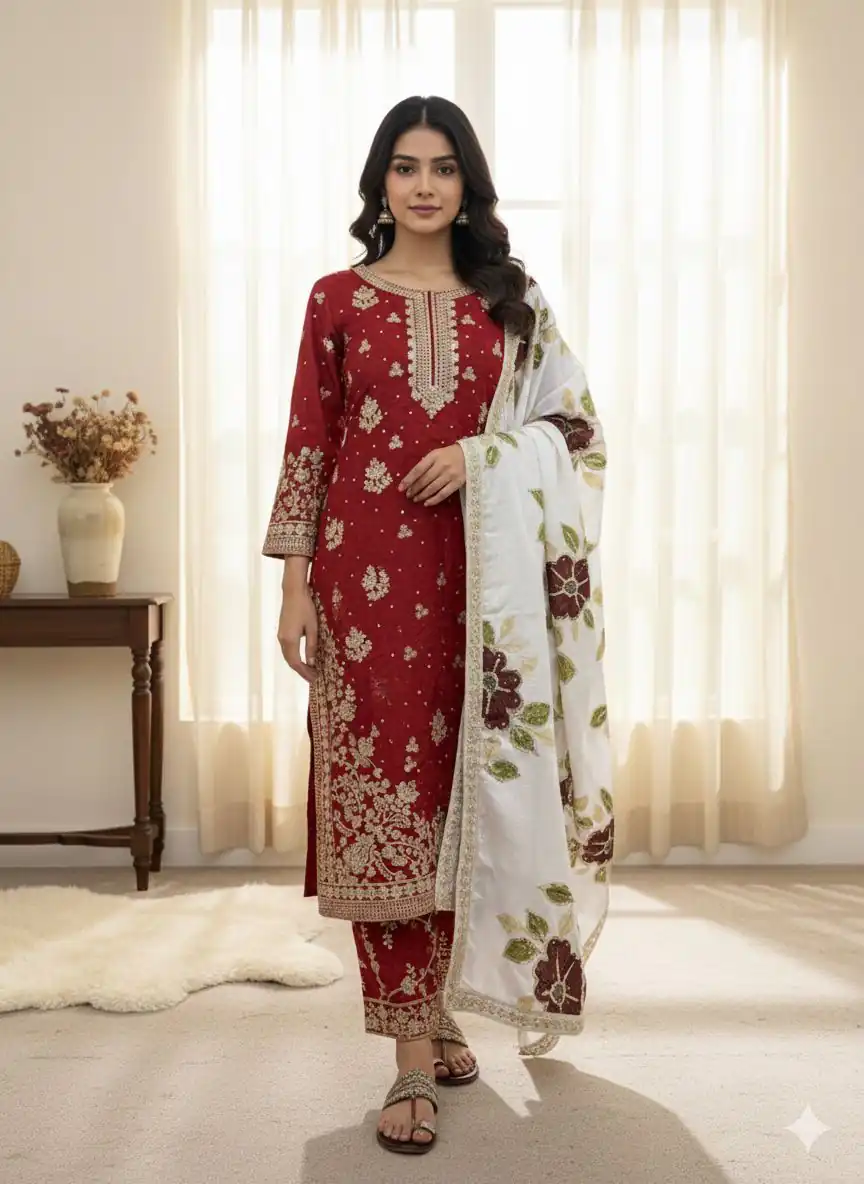 SRK 5315 Red Organza SILK Salwar Suit Perfect for Wedding, Party, Lohri, Ethnic Day, Eid – . Affordable Price ₹2499. Delivery 4-6 Working Days. | Jump Suits, Tops & Bottoms, Track Suits, Salwar suit, Casual Suits, Creative suits, Designer Suits, Palazzo Suits, Party Wear Suits, Patiala Suits, Straight Suits, Trendy Wear