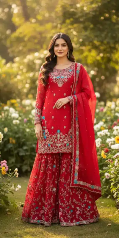 RTC 5956 Red Organza Silk Salwar Suit Perfect for Wedding, Party, Mehendi, Lohri, Housewarming – . Special Price ₹3049. Delivery 4-6 Working Days. | Jump Suits, Tops & Bottoms, Track Suits, Salwar suit, Casual Suits, Creative suits, Designer Suits, Palazzo Suits, Party Wear Suits, Patiala Suits, Straight Suits, Trendy Wear