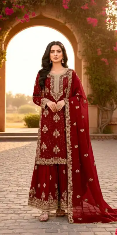 AD 219 Red in Pure Organza Silk Embroidery Work & Cut Work Salwar Suit . Exclusive Offer ₹2499. Delivery 4-6 Working Days. Shop now. | Jump Suits, Tops & Bottoms, Track Suits, Salwar suit, Casual Suits, Creative suits, Designer Suits, Palazzo Suits, Party Wear Suits, Patiala Suits, Straight Suits, Trendy Wear
