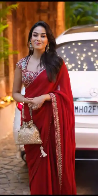 SC 1013 Red Rangoli Silk Saree Perfect for Wedding, Party, Diwali, Onam, Eid – . Get it for ₹1949. Delivery 4-6 Working Days. Shop now. | Sarees, Bollywood Sarees, Creative Sarees, Designer Sarees, Embroidered Sarees, Ethnic Saree, Modern Digital sarees, Party Wear Sarees