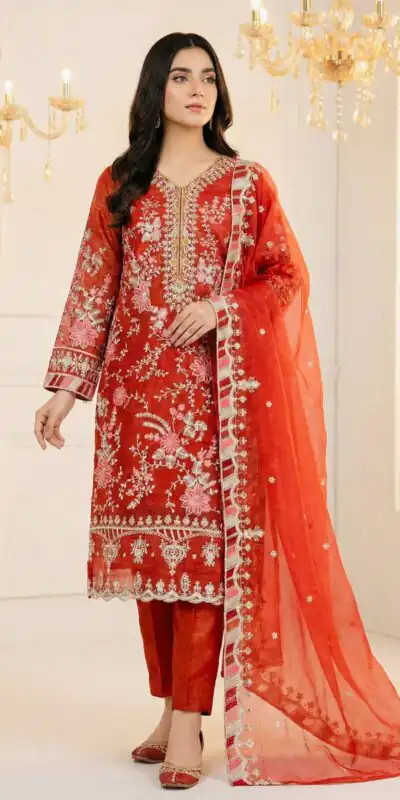 SRK 5321 Rust Crunchy Silk Salwar Suit Perfect for Wedding, Party, Eid, Sangeet, Cultural Events – . Exclusive Offer ₹2499. Delivery 4-6 Working Days. | Jump Suits, Salwar suit, Casual Suits, Creative suits, Designer Suits, Palazzo Suits, Party Wear Suits, Patiala Suits, Straight Suits