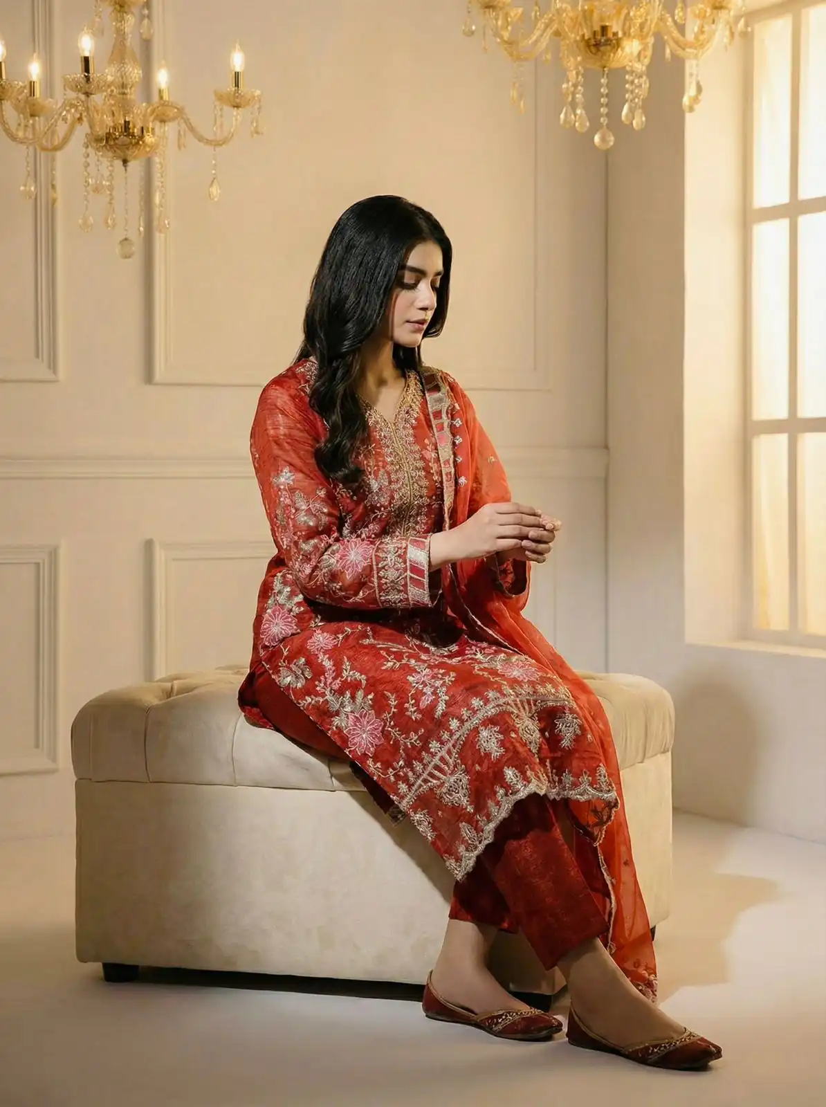 SRK 5321 Rust Crunchy Silk Salwar Suit Perfect for Wedding, Party, Eid, Sangeet, Cultural Events – . Exclusive Offer ₹2499. Delivery 4-6 Working Days. | Jump Suits, Salwar suit, Casual Suits, Creative suits, Designer Suits, Palazzo Suits, Party Wear Suits, Patiala Suits, Straight Suits