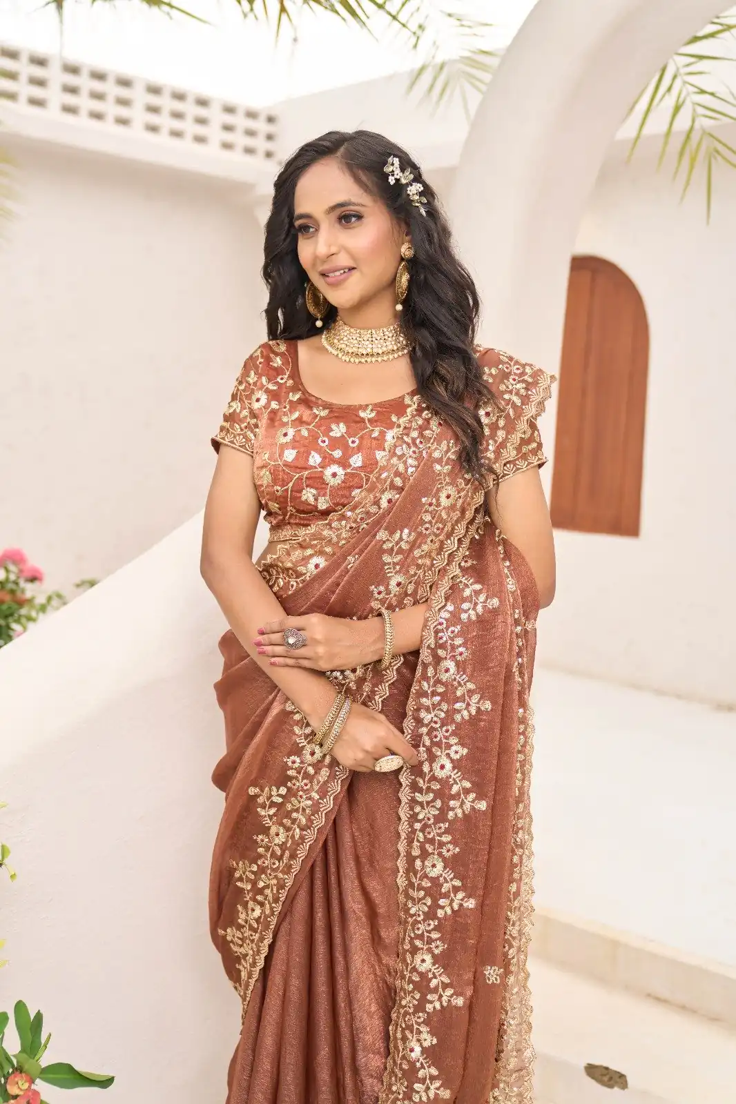 JR 645 Rust Fandy chiffon Saree Perfect for Wedding, Party, Housewarming, Durga Puja, Traditional Day – . Special Price ₹1949. Delivery 4-6 Working Day | Sarees, Bollywood Sarees, Creative Sarees, Designer Sarees, Embroidered Sarees, Ethnic Saree, Modern Digital sarees, Party Wear Sarees