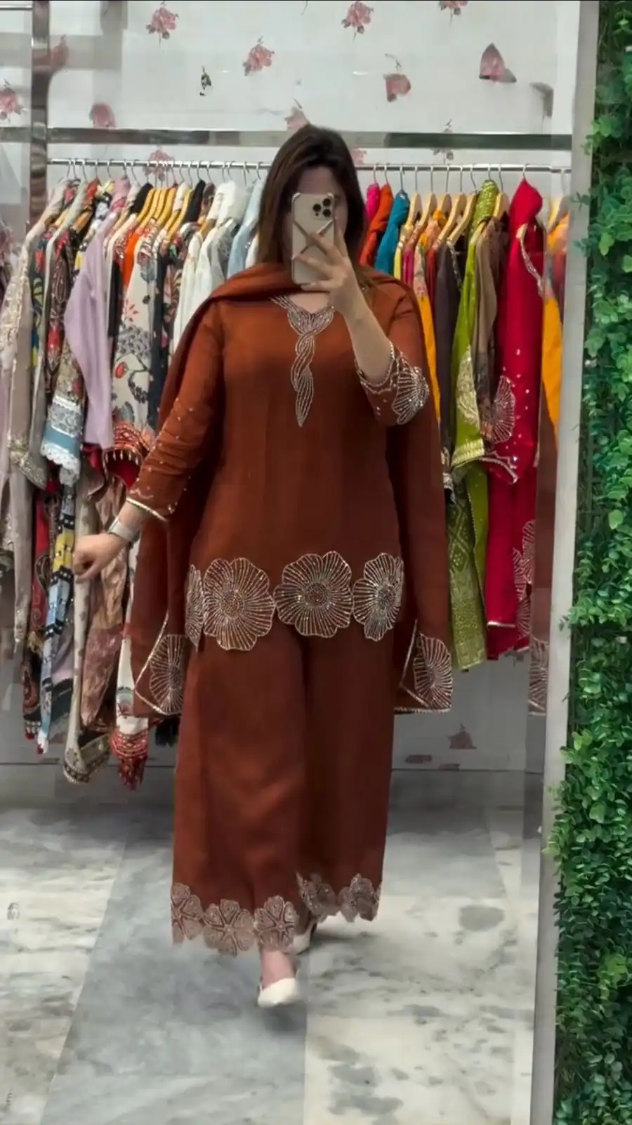 LG 2048 Rust in Rangoli Bead Work Salwar Suit . Wedding, Party, Festive, Events, Best Price ₹2049. Delivery 4-6 Working Days. Shop now. | Jump Suits, Tops & Bottoms, Track Suits, Salwar suit, Casual Suits, Creative suits, Designer Suits, Palazzo Suits, Party Wear Suits, Patiala Suits, Straight Suits, Trendy Wear