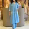 MF 899 Sky Blue in Color Cambric Cotton Embroidery Work & Lace Work Kurti . Best Price ₹1449. Delivery 4-6 Working Days. Shop now. | Kurti, Bollywood Kurti, Creative Kurtis, Designer Kurti, Party Wear Kurti, Selfie Kurti