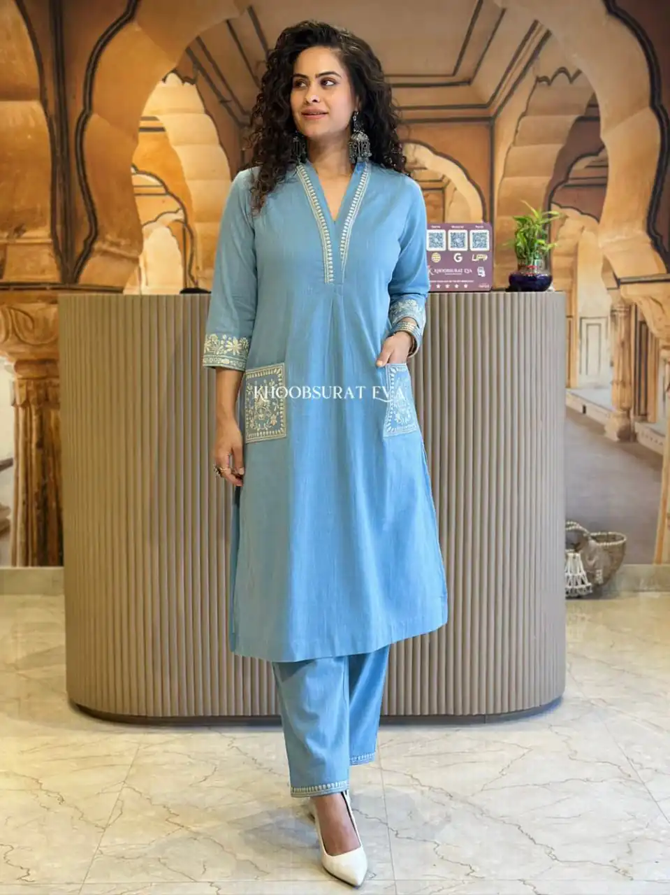 MF 899 Sky Blue in Color Cambric Cotton Embroidery Work & Lace Work Kurti . Best Price ₹1449. Delivery 4-6 Working Days. Shop now. | Kurti, Bollywood Kurti, Creative Kurtis, Designer Kurti, Party Wear Kurti, Selfie Kurti