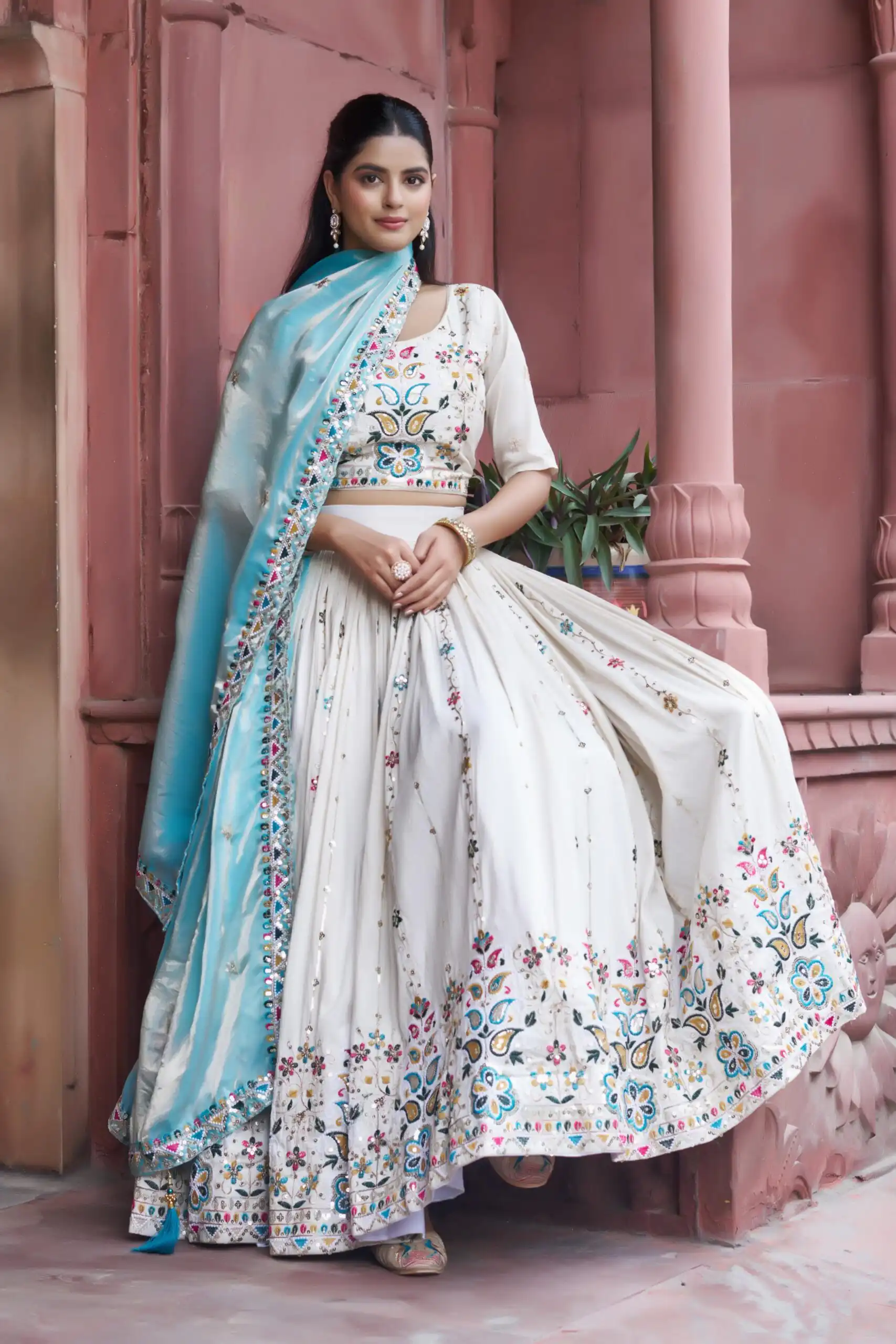 Ram 144 Sky Blue in Pure Tissue silk Embroidery Work Lehenga Choli . Available at ₹3349 only. Delivery 4-6 Working Days. Shop now. | Lehenga, Bollywood Lehenga, Creative Lehenga, Designer Lehenga, Embroidered Lehenga, Party Wear Lehenga