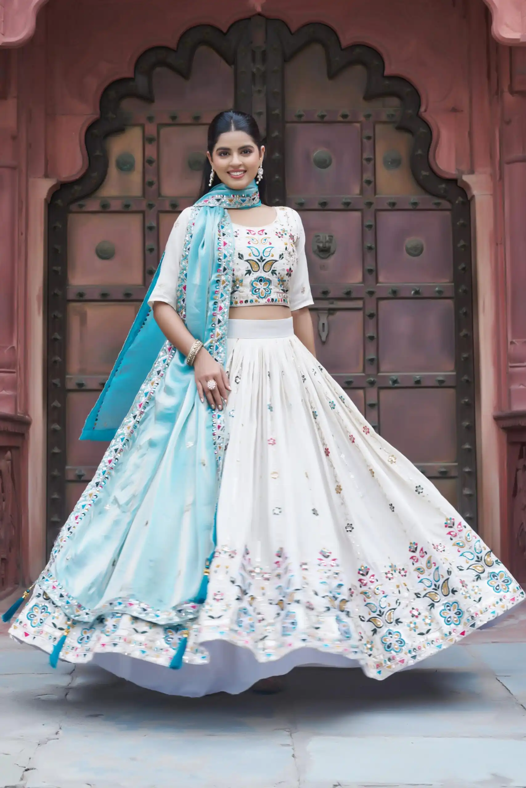 Ram 144 Sky Blue in Pure Tissue silk Embroidery Work Lehenga Choli . Available at ₹3349 only. Delivery 4-6 Working Days. Shop now. | Lehenga, Bollywood Lehenga, Creative Lehenga, Designer Lehenga, Embroidered Lehenga, Party Wear Lehenga
