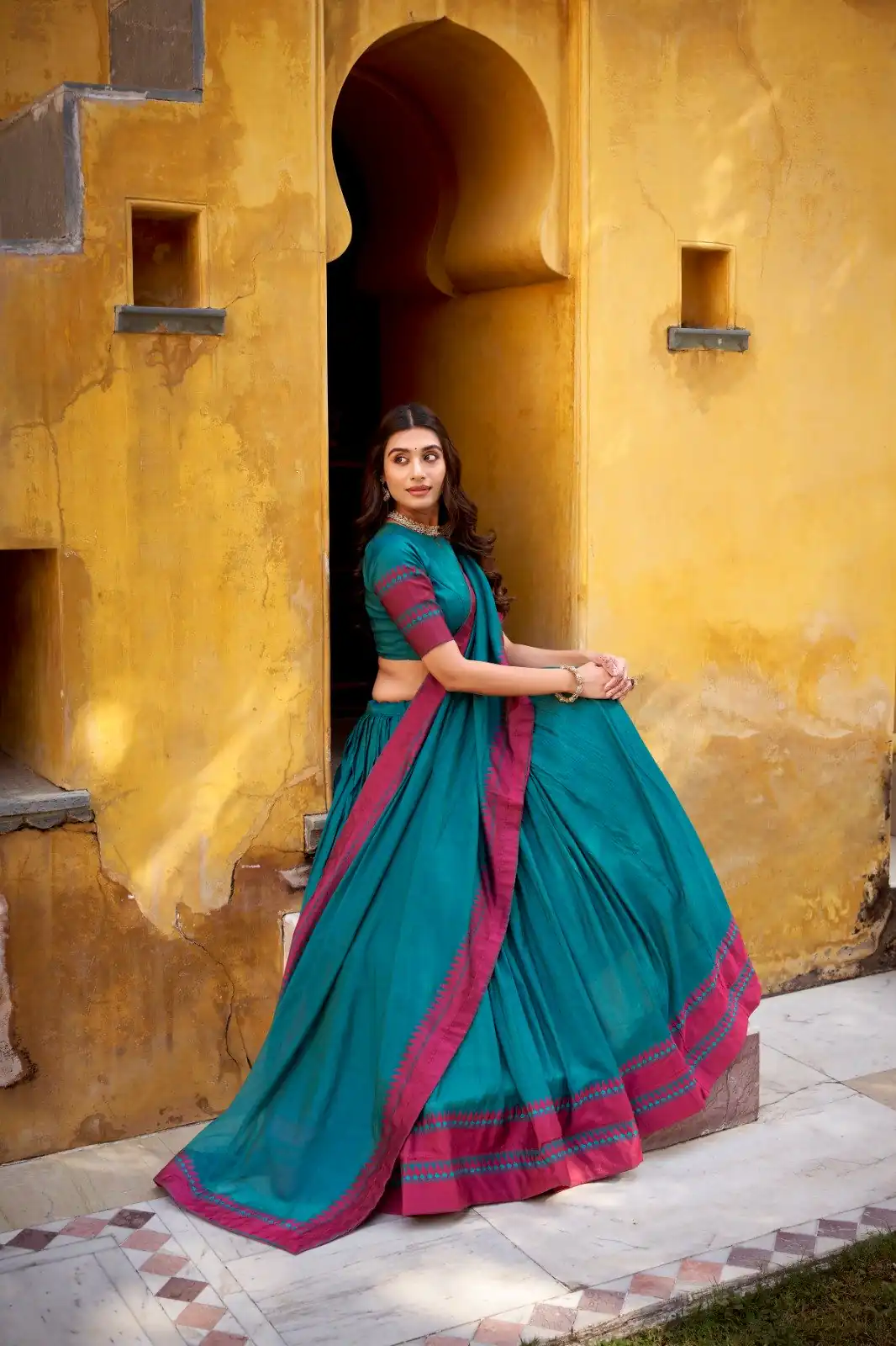 LNB 1901 Teal Pure Chanderi Lehenga Choli with Embroidery Work & Thread Embroidery. Introductory Price ₹2399. Delivery 4-6 Working Days. Shop now. | Lehenga, Bollywood Lehenga, Creative Lehenga, Designer Lehenga, Embroidered Lehenga, Party Wear Lehenga