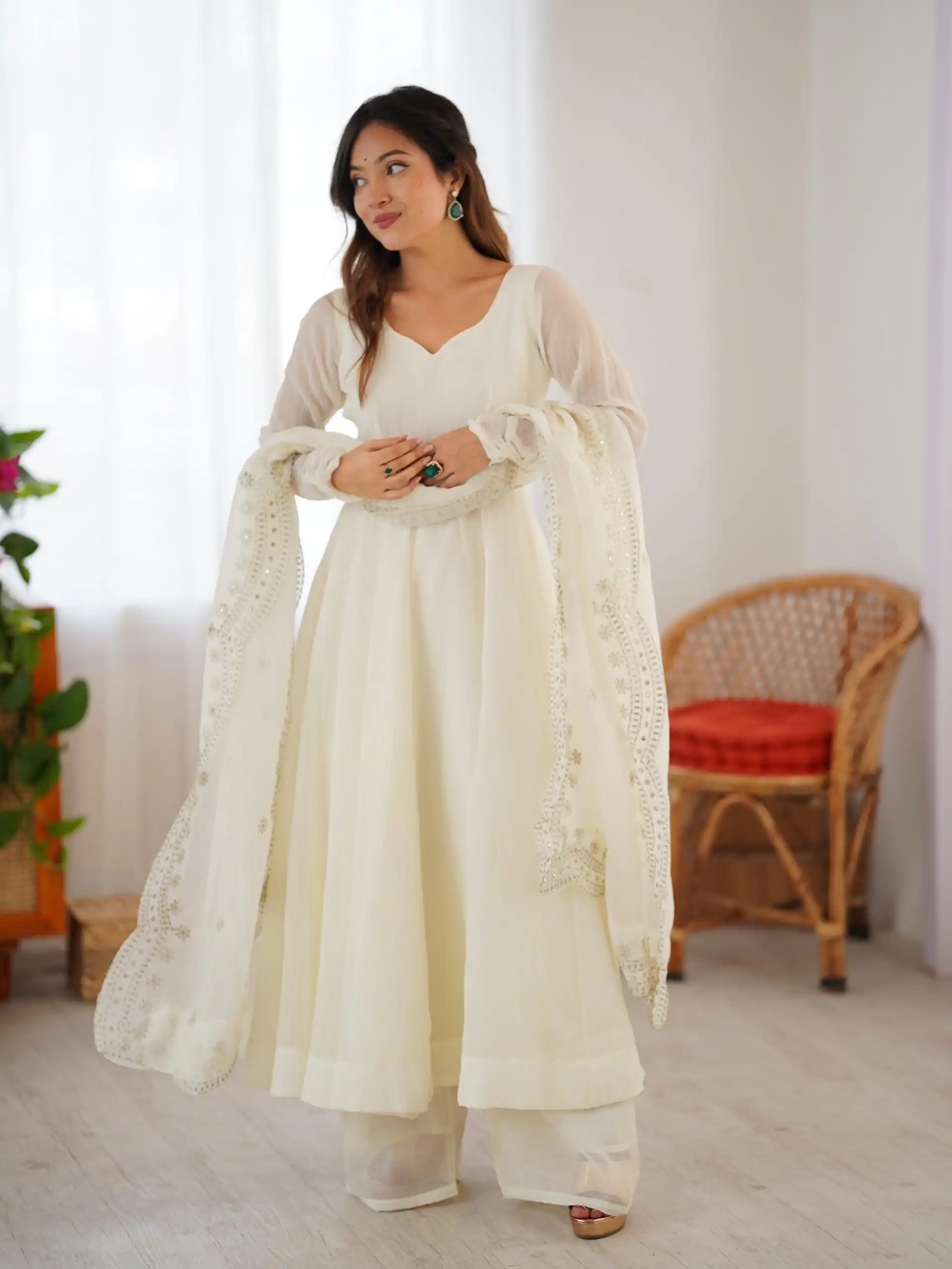 SSR 5006 White Fandy Silk Gown Perfect for Wedding, Party, Pongal, Traditional Day, Baby Shower – . Get it for ₹1999. Delivery 4-6 Working Days. Shop | Gowns, Bollywood Gowns, Creative Gowns, Designer Gowns, Embroidered Gowns, Party Wear Gowns