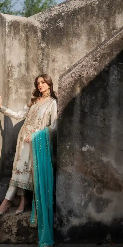 AD 220 White in Organza Silk Embroidery Work & Lace Work Salwar Suit . Grab it for ₹2449. Delivery 4-6 Working Days. Shop now. | Jump Suits, Tops & Bottoms, Track Suits, Salwar suit, Casual Suits, Creative suits, Designer Suits, Palazzo Suits, Party Wear Suits, Patiala Suits, Straight Suits, Trendy Wear