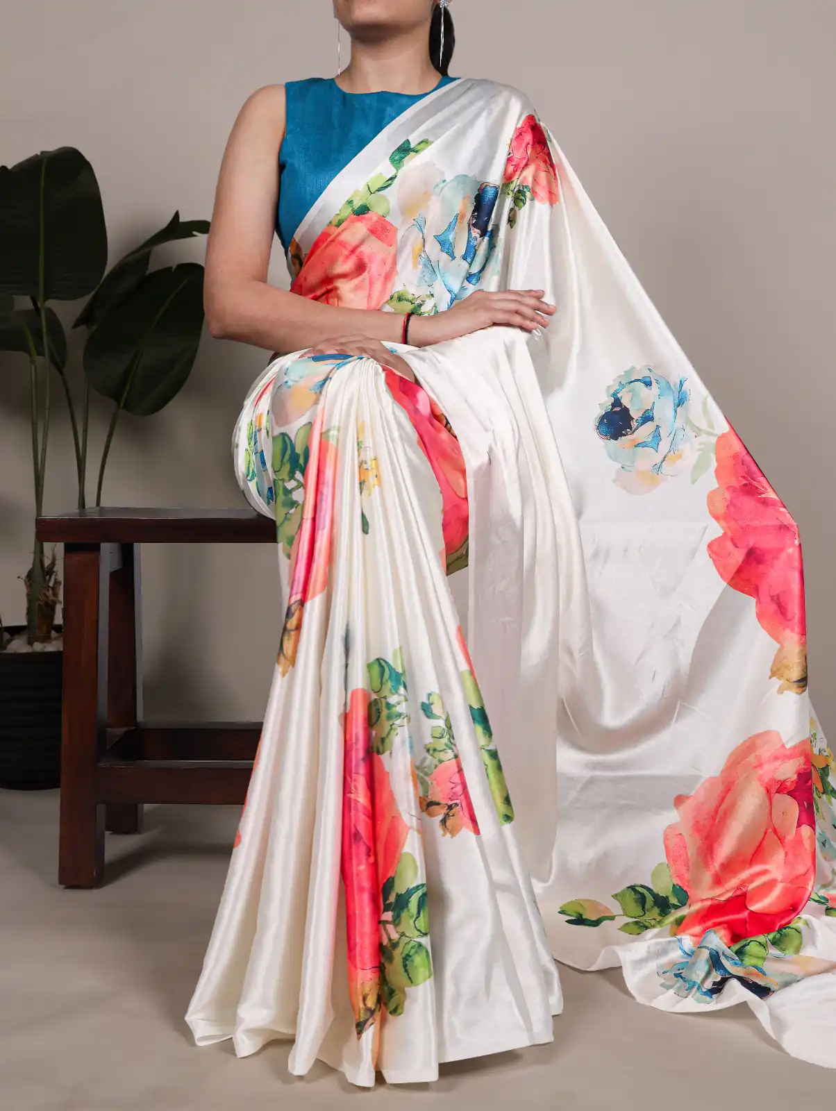 YNF 7027 White Satin Silk Saree Perfect for Wedding, Party, Sangeet, Makar Sankranti, Reception – . Special Price ₹1549. Delivery 4-6 Working Days | Sarees, Bollywood Sarees, Creative Sarees, Designer Sarees, Embroidered Sarees, Ethnic Saree, Modern Digital sarees, Party Wear Sarees