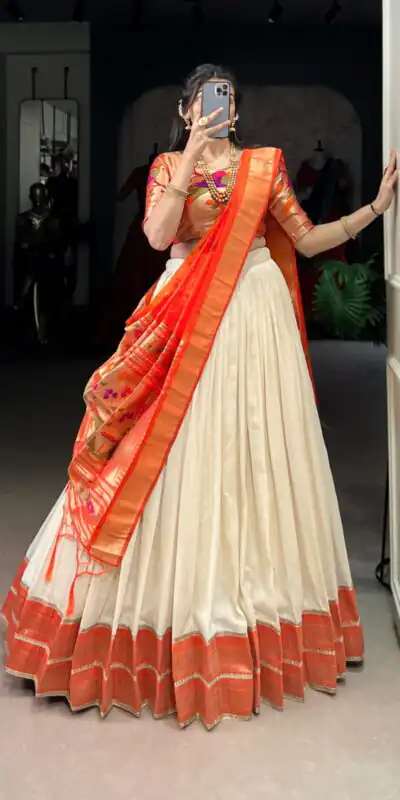 LNB 2007 White Color Vichitra Silk Zari Weaving With Lace Border Lehenga Choli Wedding, Party, Festive, Events Etc.Β DeliveryΒ 4-6 Working Days Rs 2999 | Lehenga, Bollywood Lehenga, Creative Lehenga, Designer Lehenga, Embroidered Lehenga, Party Wear Lehenga