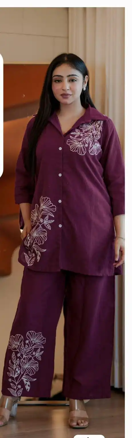 INLI Style-Up Wine Color Cotton Slub Kurti with Embroidery Work. Affordable Price ₹1499. Delivery 4-6 Working Days. Shop now. | Kurti, Bollywood Kurti, Creative Kurtis, Designer Kurti, Party Wear Kurti, Selfie Kurti