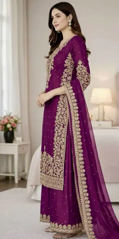 SSR 535 Wine Color in Organza Silk Embroidery Work Salwar Suit . Available at ₹2399 only. Delivery 4-6 Working Days. Shop now. | Jump Suits, Tops & Bottoms, Track Suits, Salwar suit, Casual Suits, Creative suits, Designer Suits, Palazzo Suits, Party Wear Suits, Patiala Suits, Straight Suits, Trendy Wear
