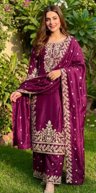 SRK 5316 Wine Organza Silk Salwar Suit Perfect for Wedding, Party, Makar Sankranti, Eid, Durga Puja – . Affordable Price ₹2149. Delivery 4-6 Workin | Jump Suits, Tops & Bottoms, Track Suits, Salwar suit, Casual Suits, Creative suits, Designer Suits, Palazzo Suits, Party Wear Suits, Patiala Suits, Straight Suits, Trendy Wear