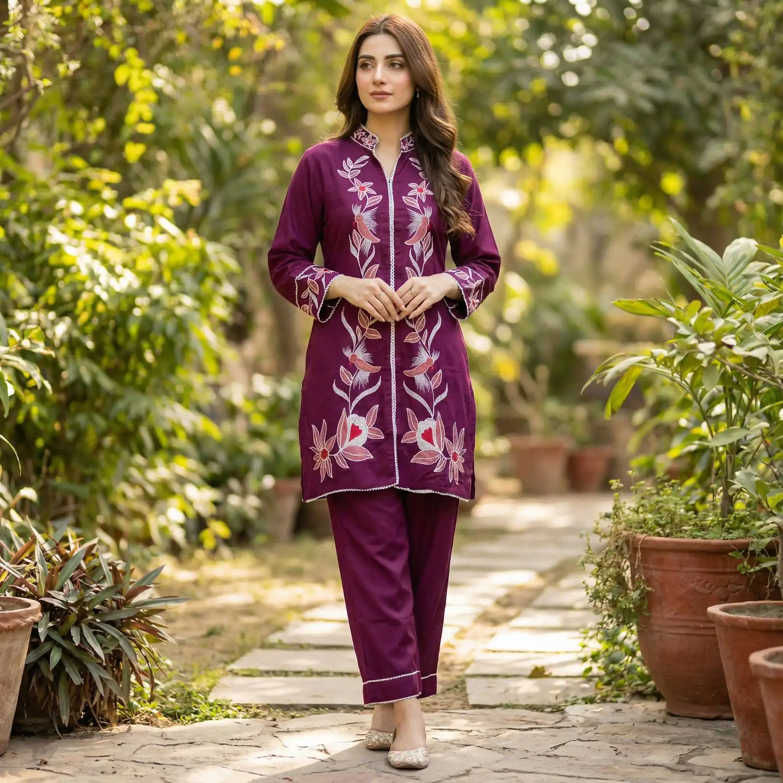 Kurti INLI Libas Wine in Rayon Embroidery Work . Wedding, Party, Festive, EventsGet it for ₹1599. Delivery 4-6 Working Days. Shop now. | Kurti, Bollywood Kurti, Creative Kurtis, Designer Kurti, Party Wear Kurti, Selfie Kurti
