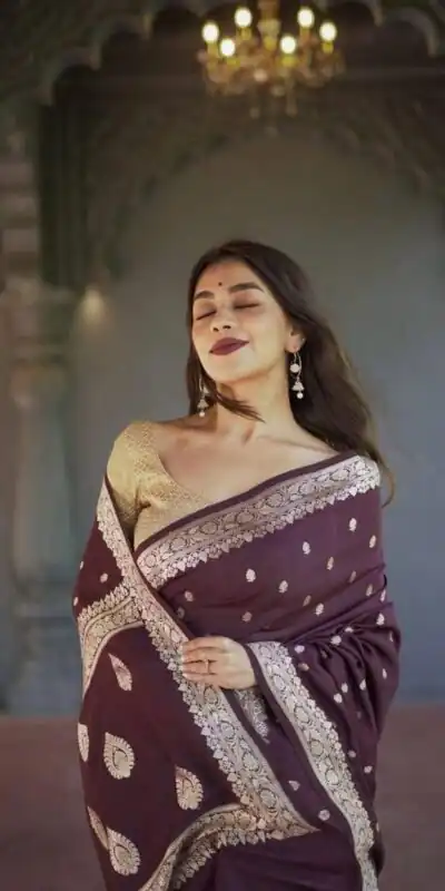 KP 6040 Wine Soft Lilan Slab Saree with Weaving Work Designer Work. Festive Deal ₹1399. Delivery 4-6 Working Days. Shop now. | Sarees, Bollywood Sarees, Creative Sarees, Designer Sarees, Embroidered Sarees, Ethnic Saree, Modern Digital sarees, Party Wear Sarees