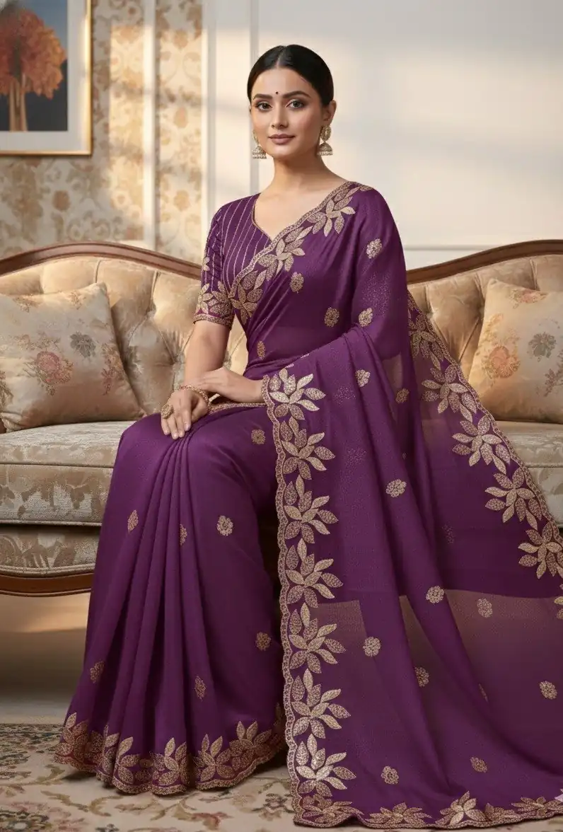 JR 656 Wine Soft Organza Silk Saree Perfect for Wedding, Party, Durga Puja, Baisakhi, Temple Visit – . Affordable Price ₹1799. Delivery 4-6 Working D | Sarees, Bollywood Sarees, Creative Sarees, Designer Sarees, Embroidered Sarees, Ethnic Saree, Modern Digital sarees, Party Wear Sarees