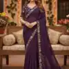 JR 658 Wine in Color Star Georgette ace Work & Embroidery Work Saree . Now at just ₹1699. Delivery 4-6 Working Days. Shop now. | Sarees, Bollywood Sarees, Creative Sarees, Designer Sarees, Embroidered Sarees, Ethnic Saree, Modern Digital sarees, Party Wear Sarees