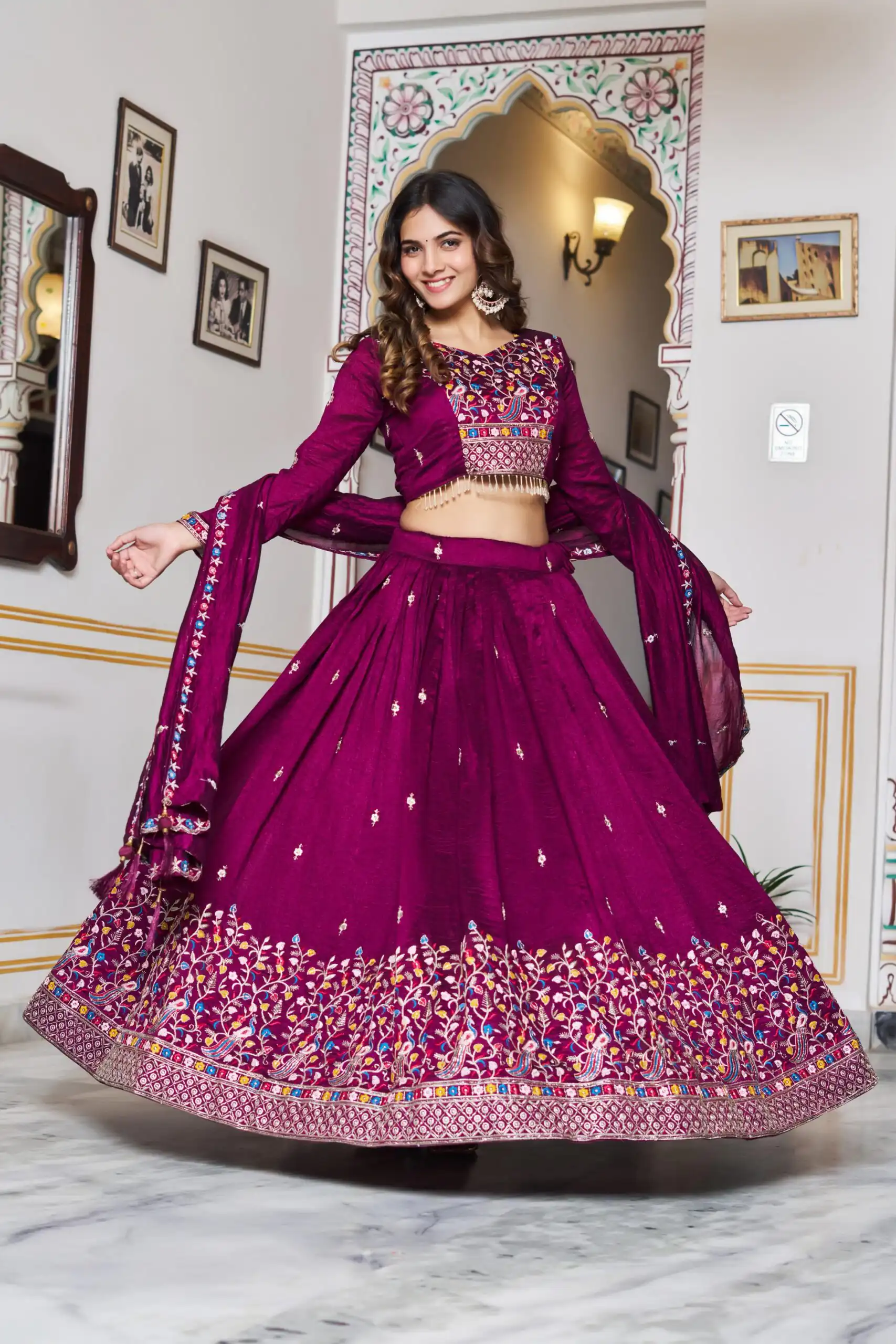 Ram 147 Wine Vichitra Silk Lehenga Choli Perfect for Wedding, Party, Ganesh Chaturthi, Housewarming, Engagement – . Introductory Price ₹3349. Delivery | Lehenga, Bollywood Lehenga, Creative Lehenga, Designer Lehenga, Embroidered Lehenga, Party Wear Lehenga