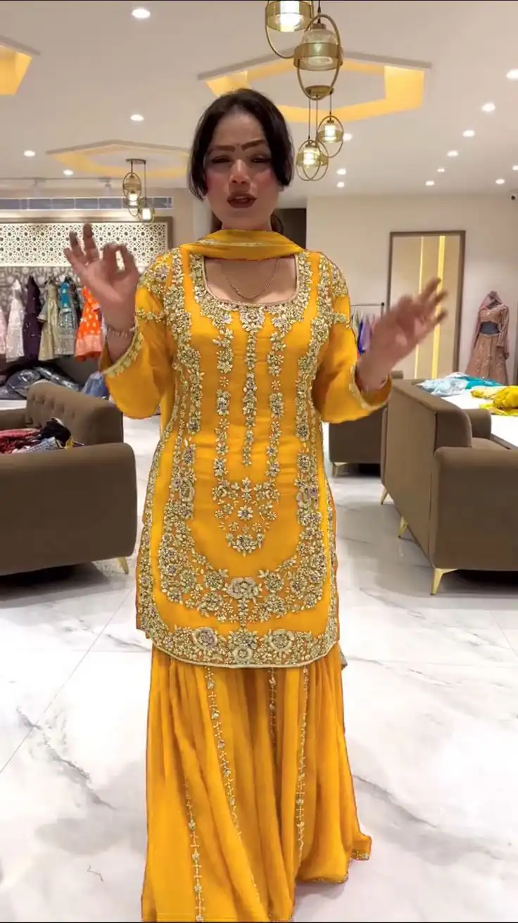 RTC 5896 Yellow in Faux Georgette Lace Work Salwar Suit . Wedding, Party, Festive, Events Best Price ₹2399. Delivery 4-6 Working Days. Shop now. | Jump Suits, Tops & Bottoms, Track Suits, Salwar suit, Casual Suits, Creative suits, Designer Suits, Palazzo Suits, Party Wear Suits, Patiala Suits, Straight Suits, Trendy Wear