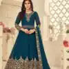 Teal Georgette Stone Work Salwar Suit