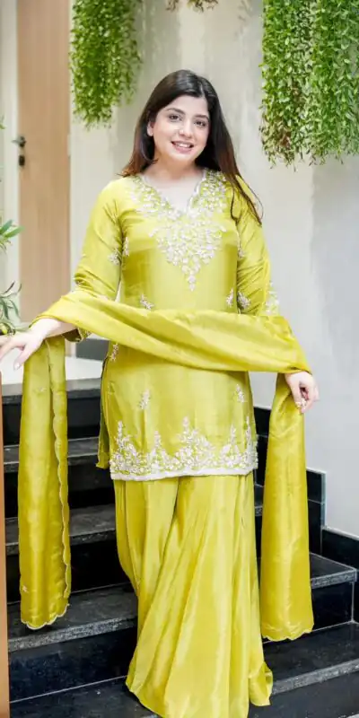 Yellow Fendy Embroidery Work Salwar Suit