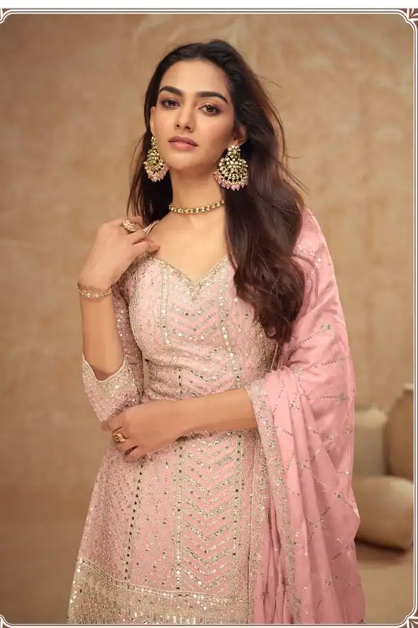 FC 7518 Baby Pink Chinon Salwar Suit Perfect for Wedding, Party, Diwali, Durga Puja, Temple Visit – . Festive Deal ₹3099. Delivery 4-6 Working Days. | Jump Suits, Tops & Bottoms, Track Suits, Salwar suit, Casual Suits, Creative suits, Designer Suits, Palazzo Suits, Party Wear Suits, Patiala Suits, Straight Suits, Trendy Wear