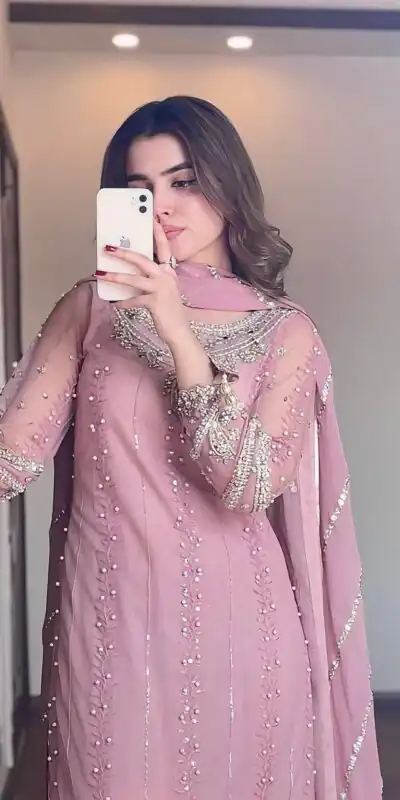 SRK 5276 Baby Pink in Faux Georgette Bead Work & Embroidery Work Salwar Suit . Now at just ₹2049. Delivery 4-6 Working Days. Shop now. | Jump Suits, Salwar suit, Casual Suits, Creative suits, Designer Suits, Palazzo Suits, Party Wear Suits, Patiala Suits, Straight Suits