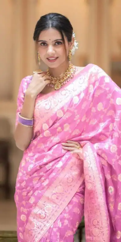 KPR 208 Baby Pink in Color Soft Lichi Silk Designer Work Saree . Available at ₹1399 only. Delivery 4-6 Working Days. Shop now. | Sarees, Bollywood Sarees, Creative Sarees, Designer Sarees, Embroidered Sarees, Ethnic Saree, Modern Digital sarees, Party Wear Sarees
