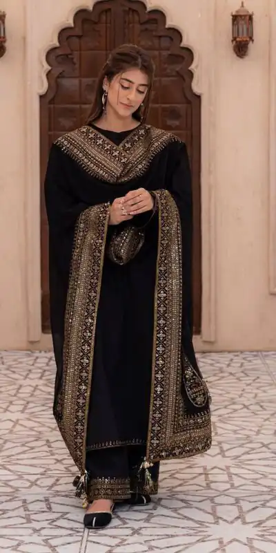 VLM 319 Black Natural Crep Silk Salwar Suit Perfect for Wedding, Party, Holi, Ganesh Chaturthi, Reception – . Special Price ₹2099. Delivery 4-6 Workin | Jump Suits, Salwar suit, Casual Suits, Creative suits, Designer Suits, Palazzo Suits, Party Wear Suits, Patiala Suits, Straight Suits