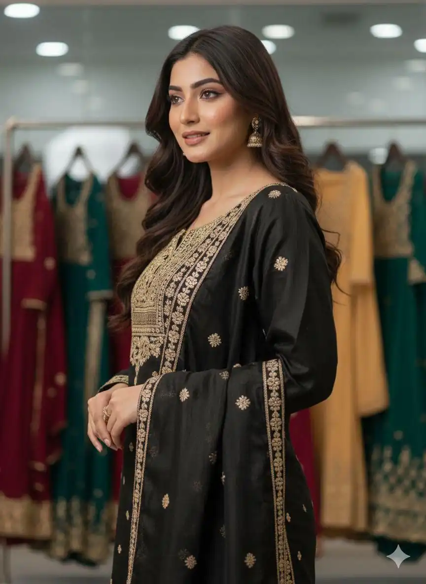 LG 2056 Black Organza Salwar Suit with Embroidery Work. Wedding, Party, Festive, Events Festive Deal ₹2099. Delivery 4-6 Working Days. Shop now. | Jump Suits, Salwar suit, Casual Suits, Creative suits, Designer Suits, Palazzo Suits, Party Wear Suits, Patiala Suits, Straight Suits