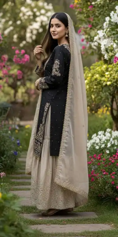 SR 1694 Black Organza Silk Salwar Suit with Embroidery Work & Lace Work. Exclusive Offer ₹1999. Delivery 4-6 Working Days. Shop now. | Jump Suits, Salwar suit, Casual Suits, Creative suits, Designer Suits, Palazzo Suits, Party Wear Suits, Patiala Suits, Straight Suits