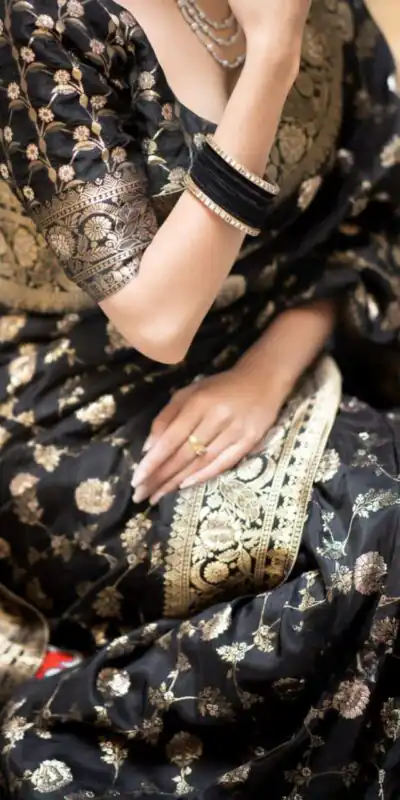 KPR 208 Black in Color Soft Lichi Silk Designer Work Saree . Available at ₹1399 only. Delivery 4-6 Working Days. Shop now. | Sarees, Bollywood Sarees, Creative Sarees, Designer Sarees, Embroidered Sarees, Ethnic Saree, Modern Digital sarees, Party Wear Sarees