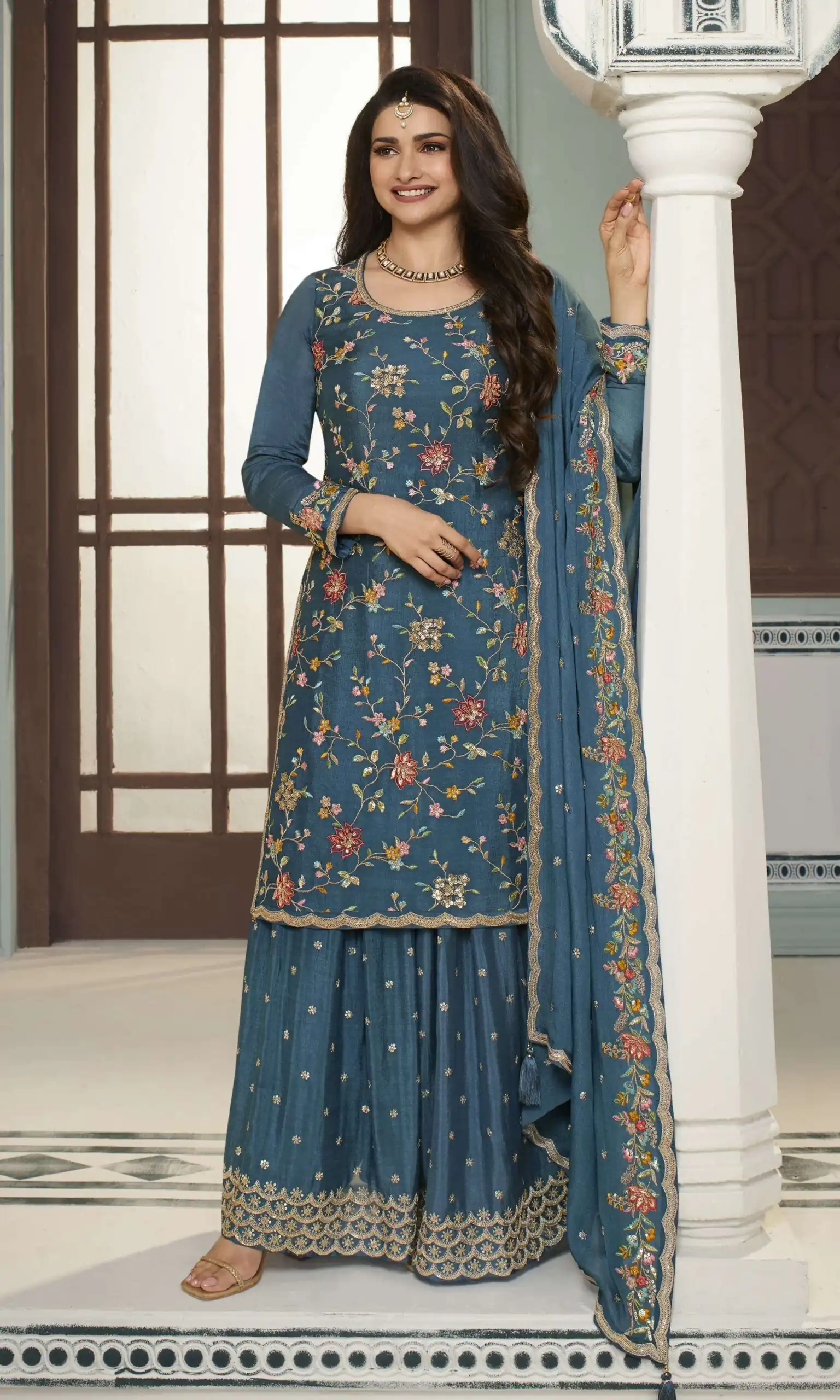 FC AVANTI 66301 Blue Chinon Salwar Suit Perfect for Wedding, Party, Traditional Day, Durga Puja, Makar Sankranti – . Get it for ₹3049. Delivery 4-6 Wor | Jump Suits, Salwar suit, Casual Suits, Creative suits, Designer Suits, Palazzo Suits, Party Wear Suits, Patiala Suits, Straight Suits