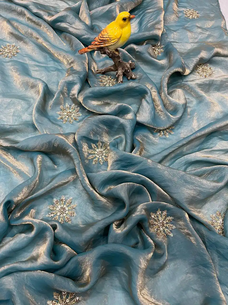 BT 3142 Blue Fandy Satin Silk Saree Perfect for Wedding, Party, Karwa Chauth, Reception, Pooja – . Festive Deal ₹1999. Delivery 4-6 Working Days. | Sarees, Bollywood Sarees, Creative Sarees, Designer Sarees, Embroidered Sarees, Ethnic Saree, Modern Digital sarees, Party Wear Sarees