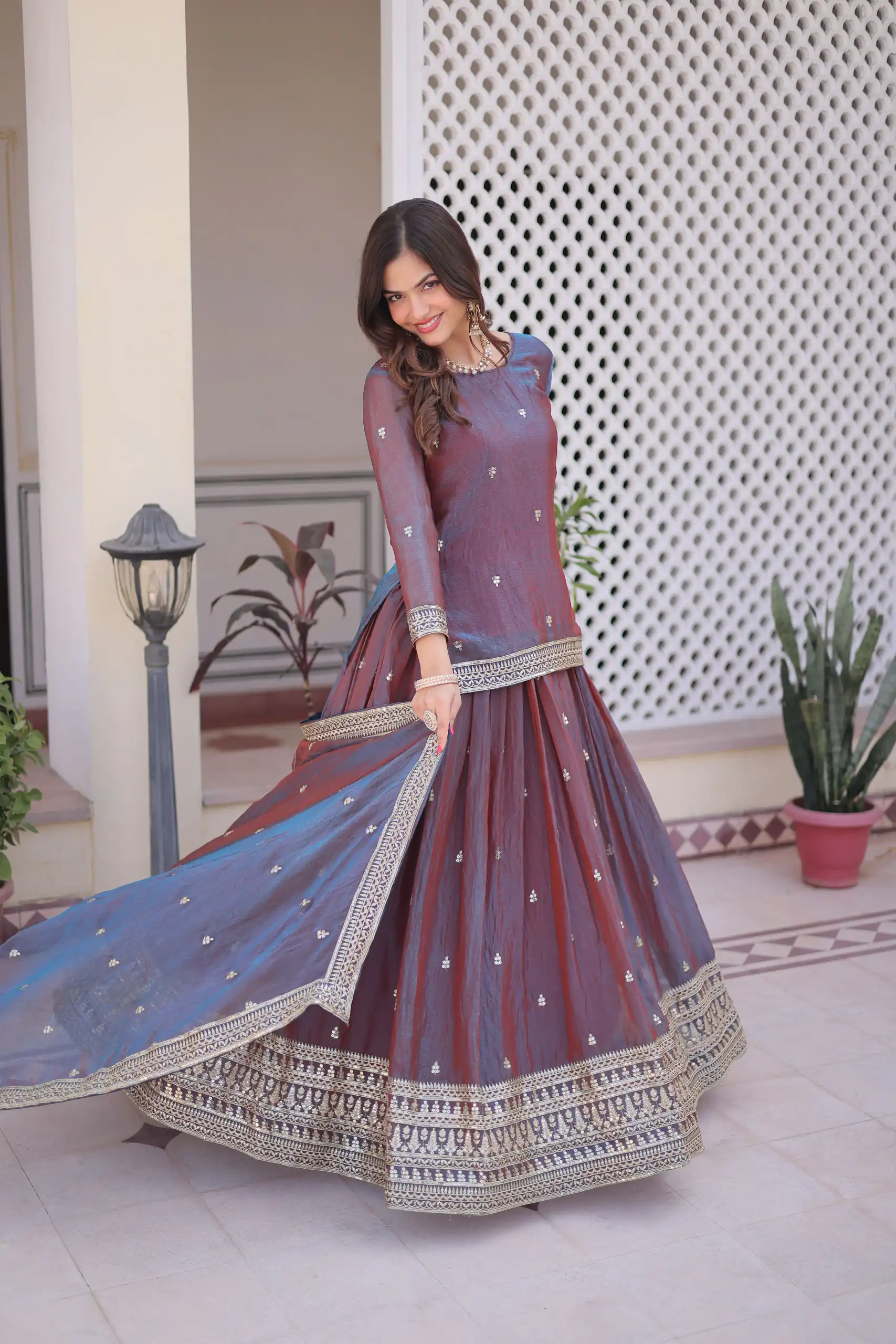 KA 5065 Blue Fendi Chiffon Lehenga Choli with Zari Work & Embroidery Work. Introductory Price ₹2599. Delivery 4-6 Working Days. Shop now. | Lehenga, Bollywood Lehenga, Creative Lehenga, Designer Lehenga, Embroidered Lehenga, Party Wear Lehenga